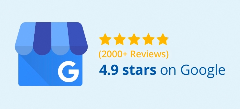 4.9 Stars on Google!