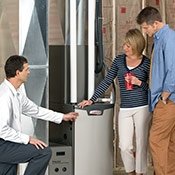 Installing a new furnace in a metro Detroit home